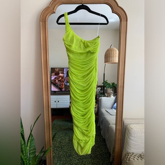 House of CB Lime Asymmetrical Dress - Picture 6 of 15